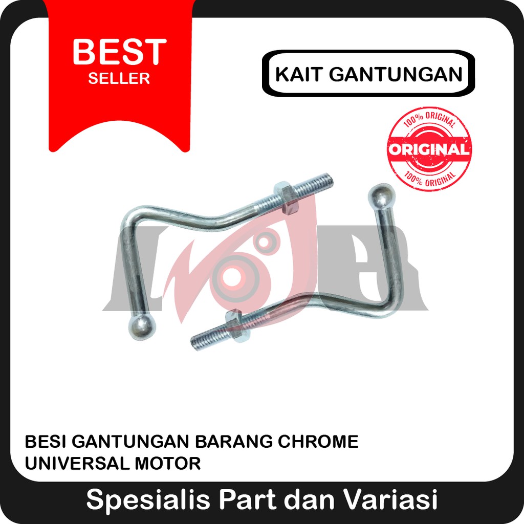 Besi Gantungan Barang Kait Universal Motor Bebek Matic Crome No Karat