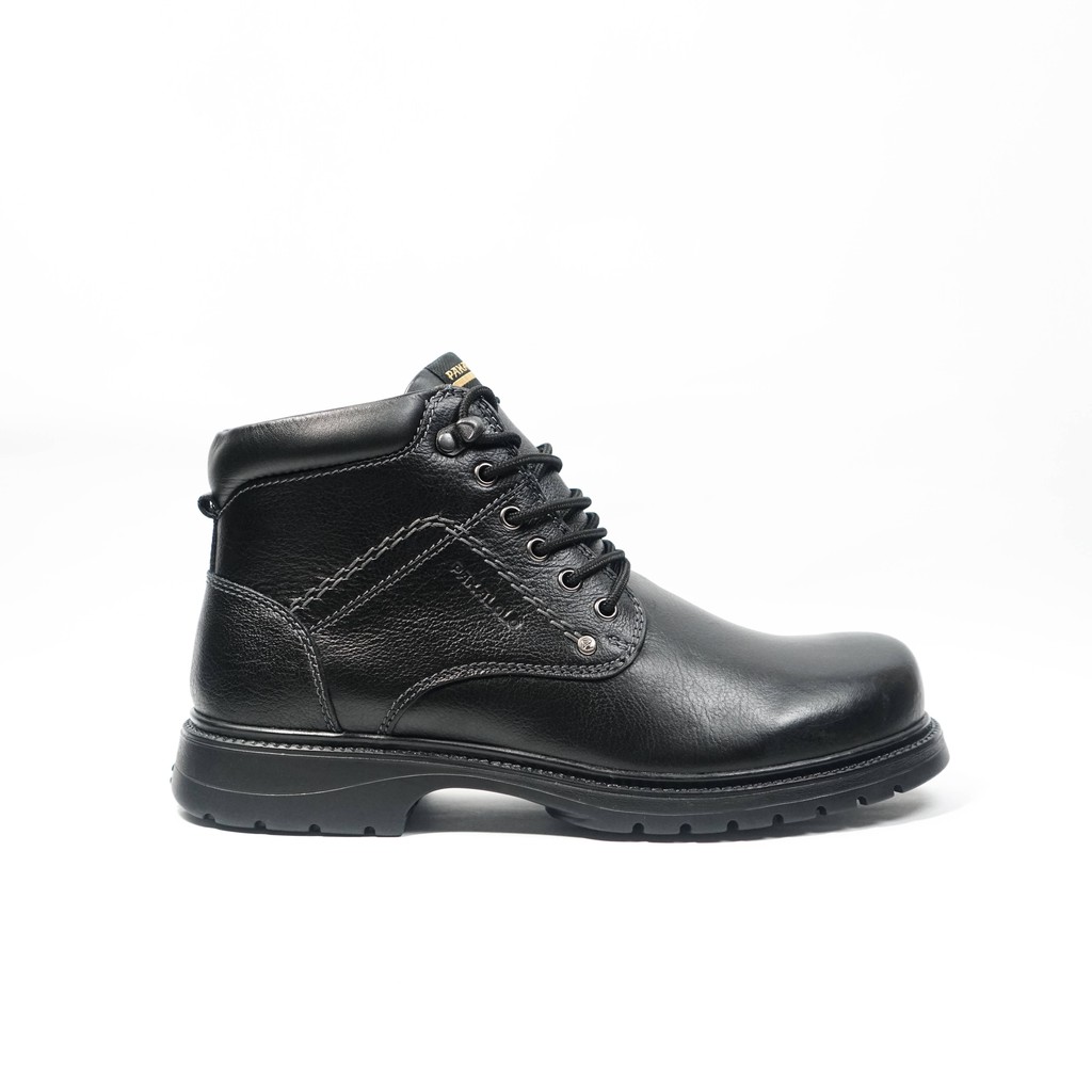 Sepatu Boots Kulit Pria Pakalolo Boots N 87911 B - Hitam Berkualitas