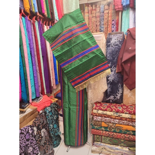 Songket mesin tumtuman selendang bordir / songket / songket medan / songket mesin / songket tumtuman