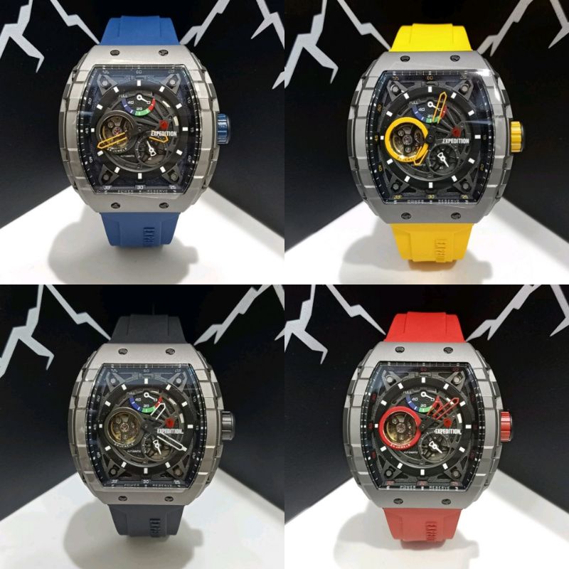 Jam Tangan Pria Expedition E 6782 Original Limited Edition Titanium free Strap