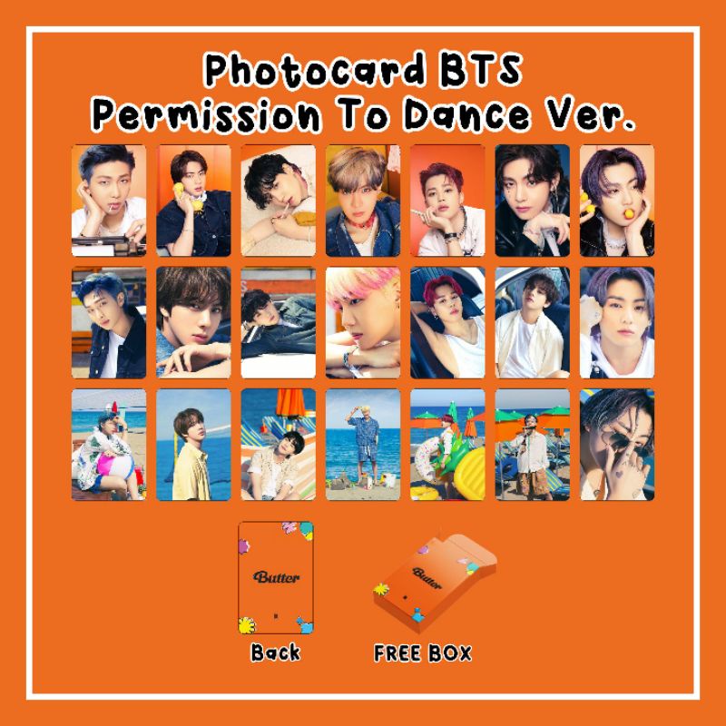 PHOTOCARD BTS PERMISSION TO DANCE VER. UNOFFICIAL / PHOTOCARD BTS / PHOTOCARD PERMISSION TO DANCE / 