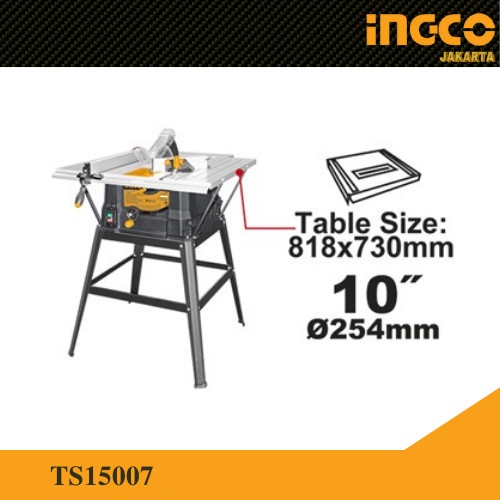 Tablesaw Mesin Gergaji 10&quot; Table Saw Meja Potong kayu INGCO TS15007