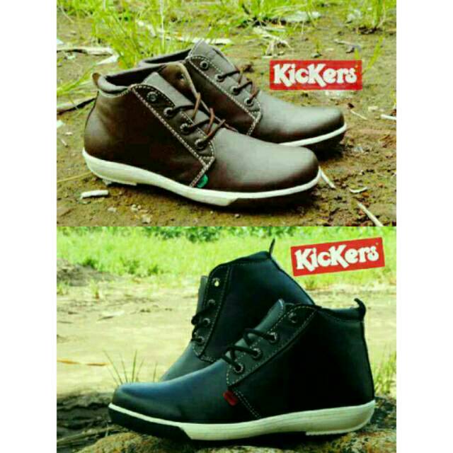 Sepatu Casual Pria Kickers High . SANTAI PRIA SHOES KULIT LEATHER