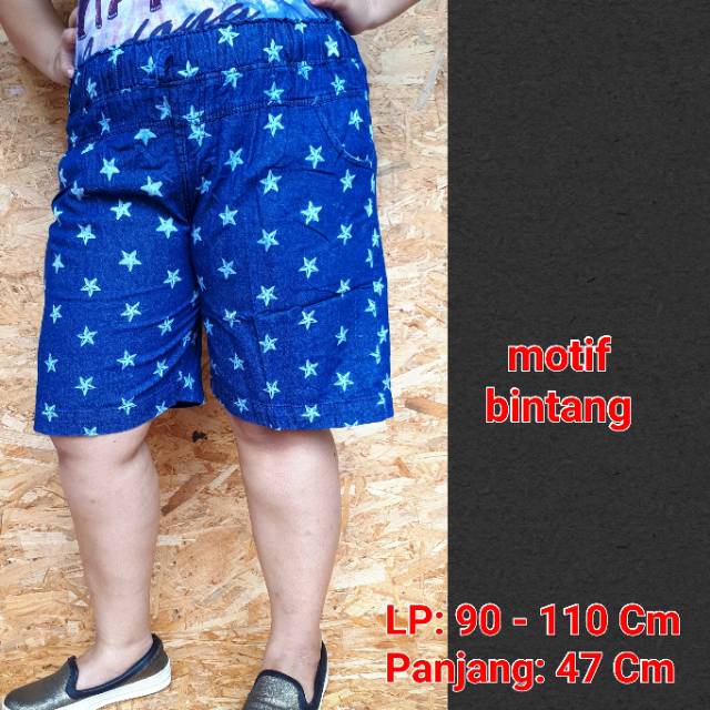 Hot Pants Jumbo Motif . Celana Pendek Jeans Jumbo . Celana Jeans Jumbo Murah