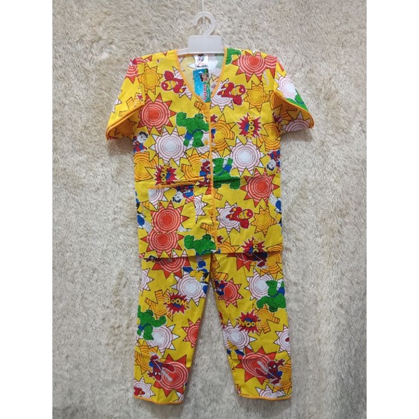 piyama baju tidur anak katun VIRON ukuran 7-9