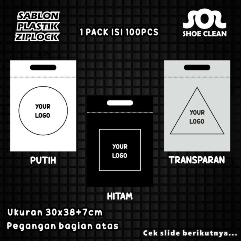 Plastik Ziplock Sepatu + Sablon Terbaik | Kantong Plastik Laundry Sepatu Tebal