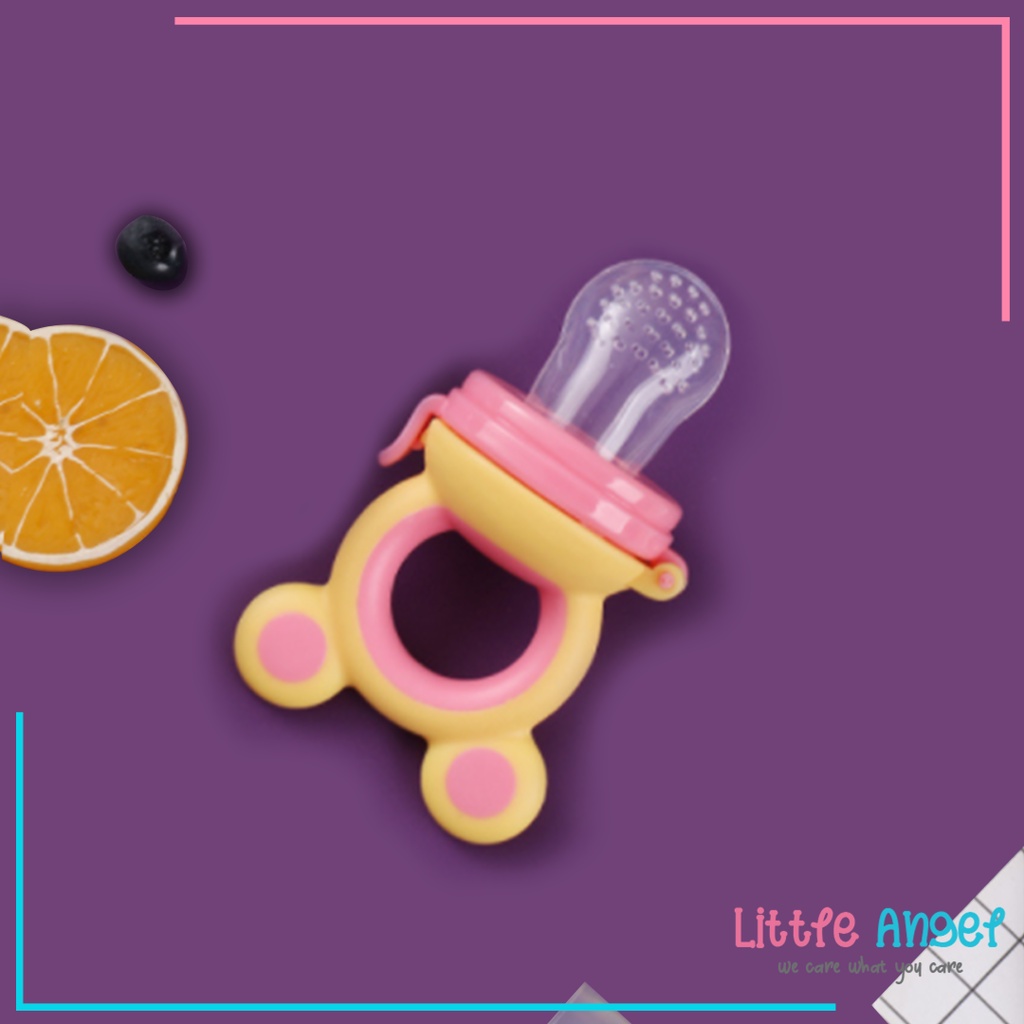 DOT BUAH EMPENG BAYI MPASI Multifungsi Baby Fruit Feeder Original BPA FREE PREMIUM COD-Yellow Pink