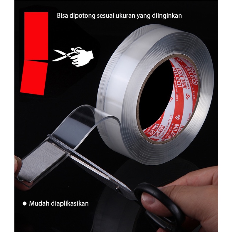 (TERBARU SB) Double Tape Tape Bening Kuat / Double bening Tahan Air