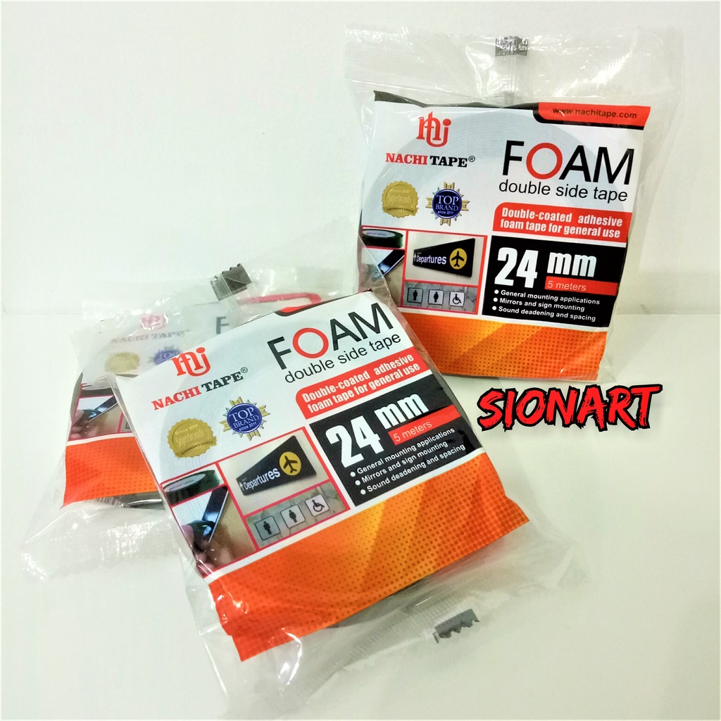

NACHI TAPE Original 5 Meter Foam DOUBLE SIDE 24mm Selotip Bolak Balik