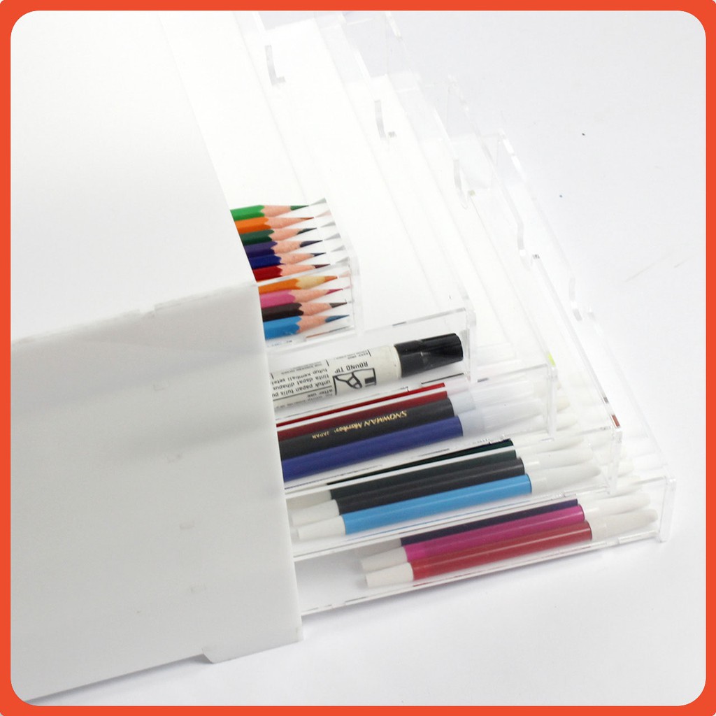 

Rak Pulpen Spidol Crayon Pastel Stationery Multifungsi 5 Laci Bahan Akrilik