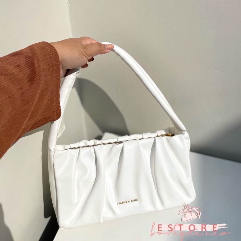 Ruched Top Handle Bag