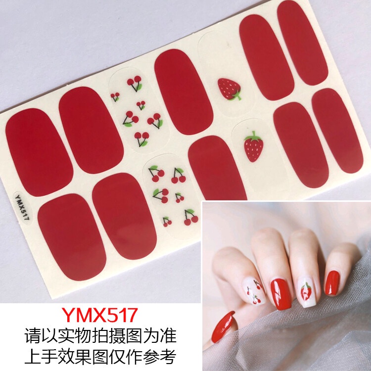 Stiker Kuku Motif Kartun Graffiti Leopard Gaya Korea Untuk Nail Art