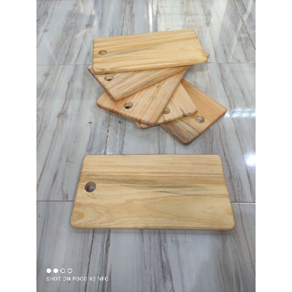 Talenan Kayu PINUS 34x18 pingul / Serving Board / Wooden Cutting Board