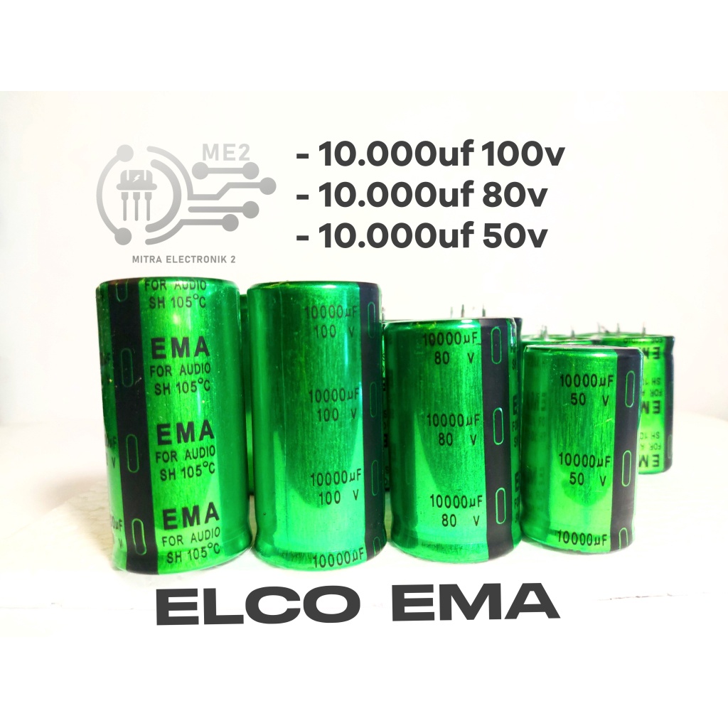 Elco EMA 10000uf 50v 80v 100v Kwalitas Bagus