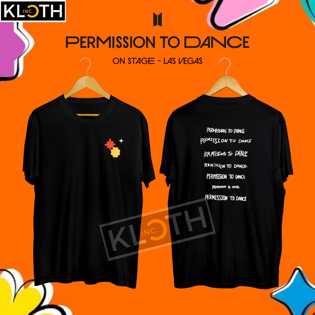 [PTD] Kaos BTS Permission To Dance LAS VEGAS Concert Cotton 24s Premium Bisa Upgrade Lengan Panjang