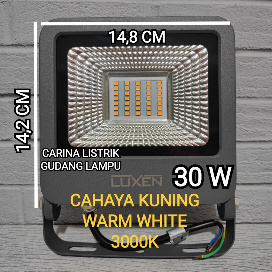 LUXEN LAMPU SOROT LED FLOOD LIGHT 30W 30 WATT BAGUS ORIGINAL SNI BAGUS