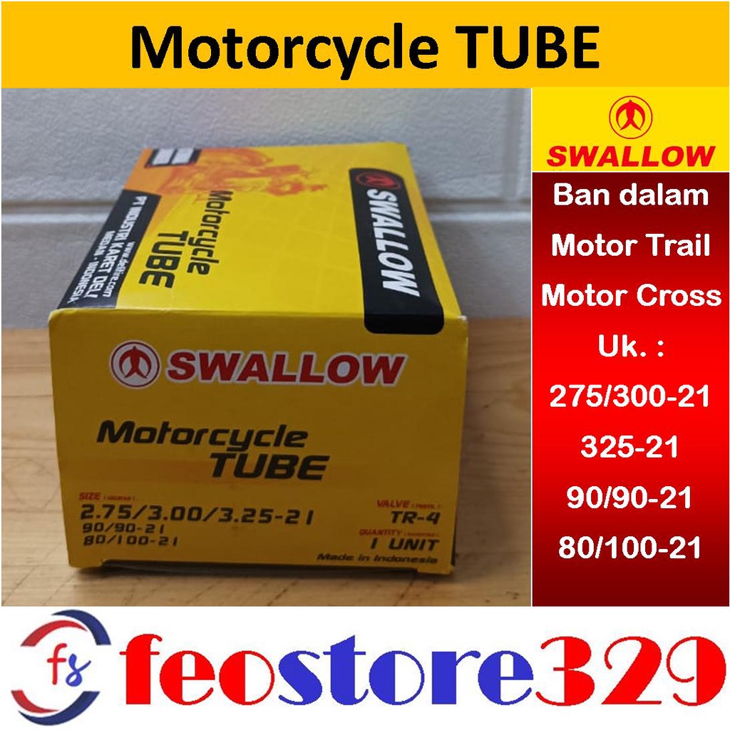 Ban Dalam Swallow motor trail ukuran 275/300/325-21 90/90-21 80/100-21 ring 21