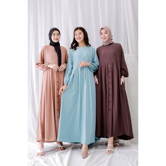 NADIA MAXI DRESS (Ld 104 Pjg 132) Gamis polos