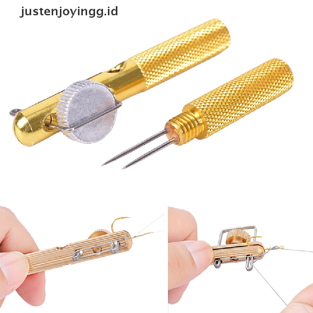 // justenjoyingg.id // Metal Fishing Hook Knotting Tool &amp; Tie Hook Loop Making Device Hooks Remover ~