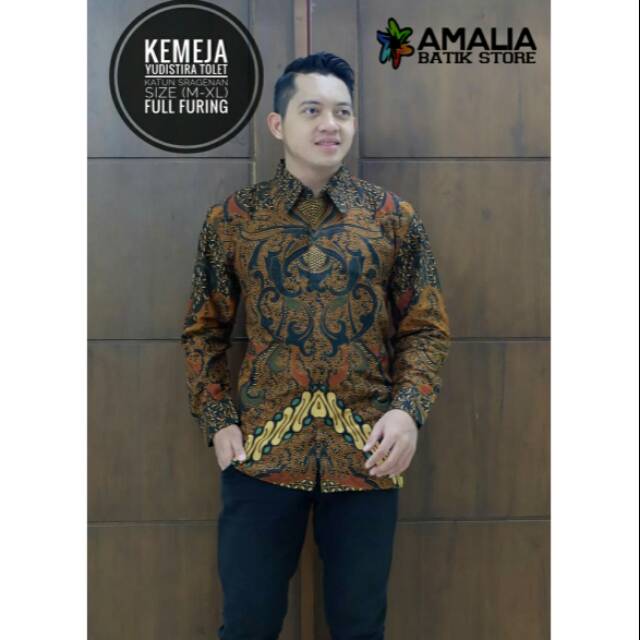 YUDISTIRA TOLET.Kemeja Batik Pria Modern