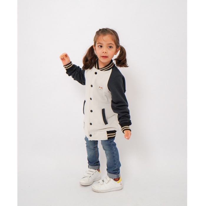 JAKET ANAK BOMBER REGLAN FLEECE COTTON ORIGINAL CARVA UNISEX ANAK LAKI LAKI PEREMPUAN REALPICT