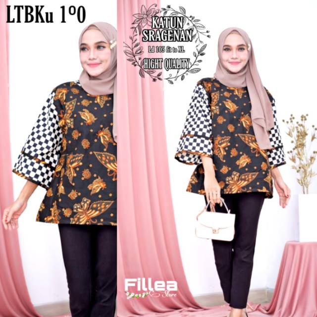 Blouse batik sragenan halus batik solo high quality fashion solo