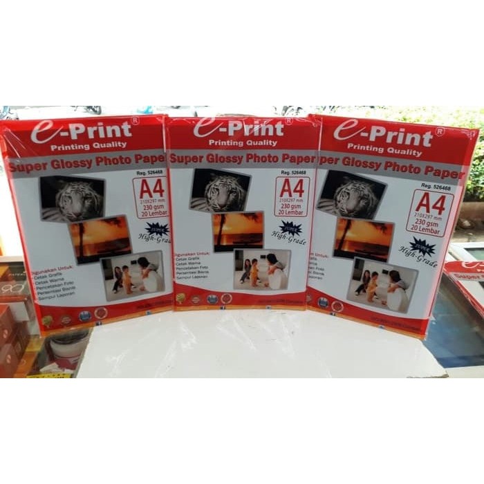 

Jual Kertas Foto / Kertas Glossy Ukuran A4 230Gsm Murah
