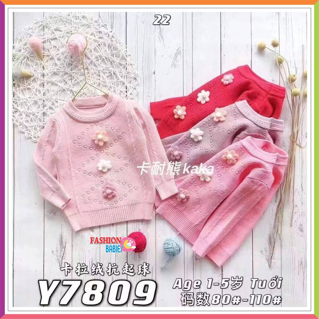 ❤ Fashionbabies ❤ SWEATER RAJUT IMPORT PREMIUM OBLONG 3 FLOWER