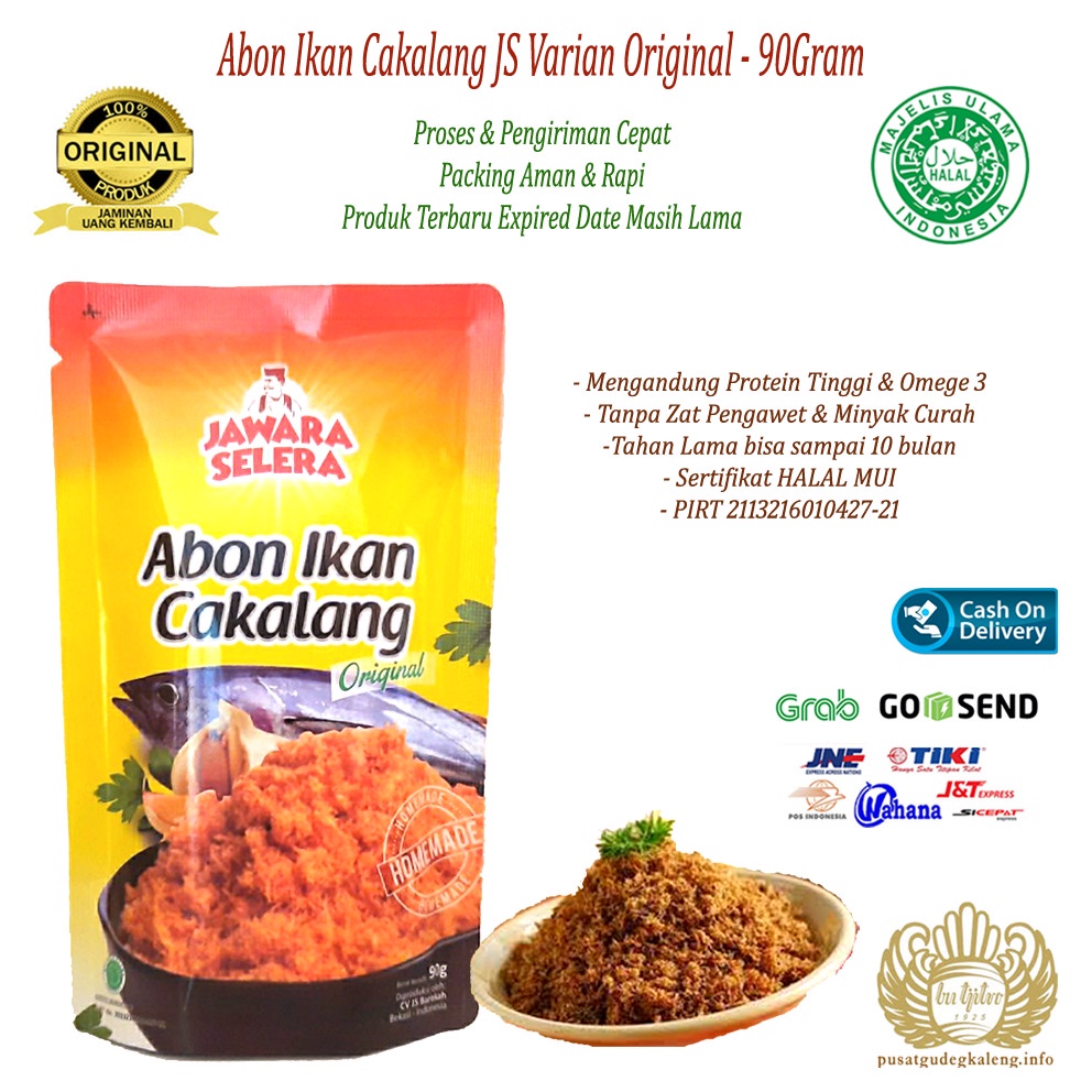 

Abon Ikan Cakalang JS Jawara Selera - 90gram Varian Original