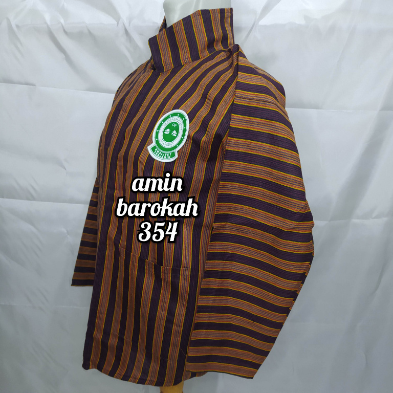 COD...!!! Baju Surjan Tenun Lurik - Warna Coklat Lurik Maroon - Ukuran Dewasa #Adat #Jawa #Tradisional