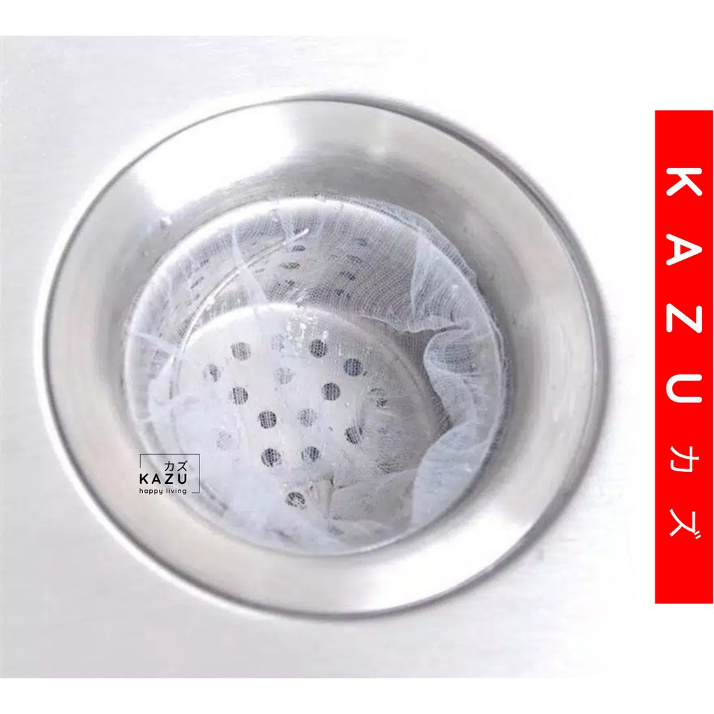 KAZU KHC103 100 pcs Kain Jaring Jala Saringan Air Wastafel Dapur Saluran Pembuangan Sink Anti Mampet