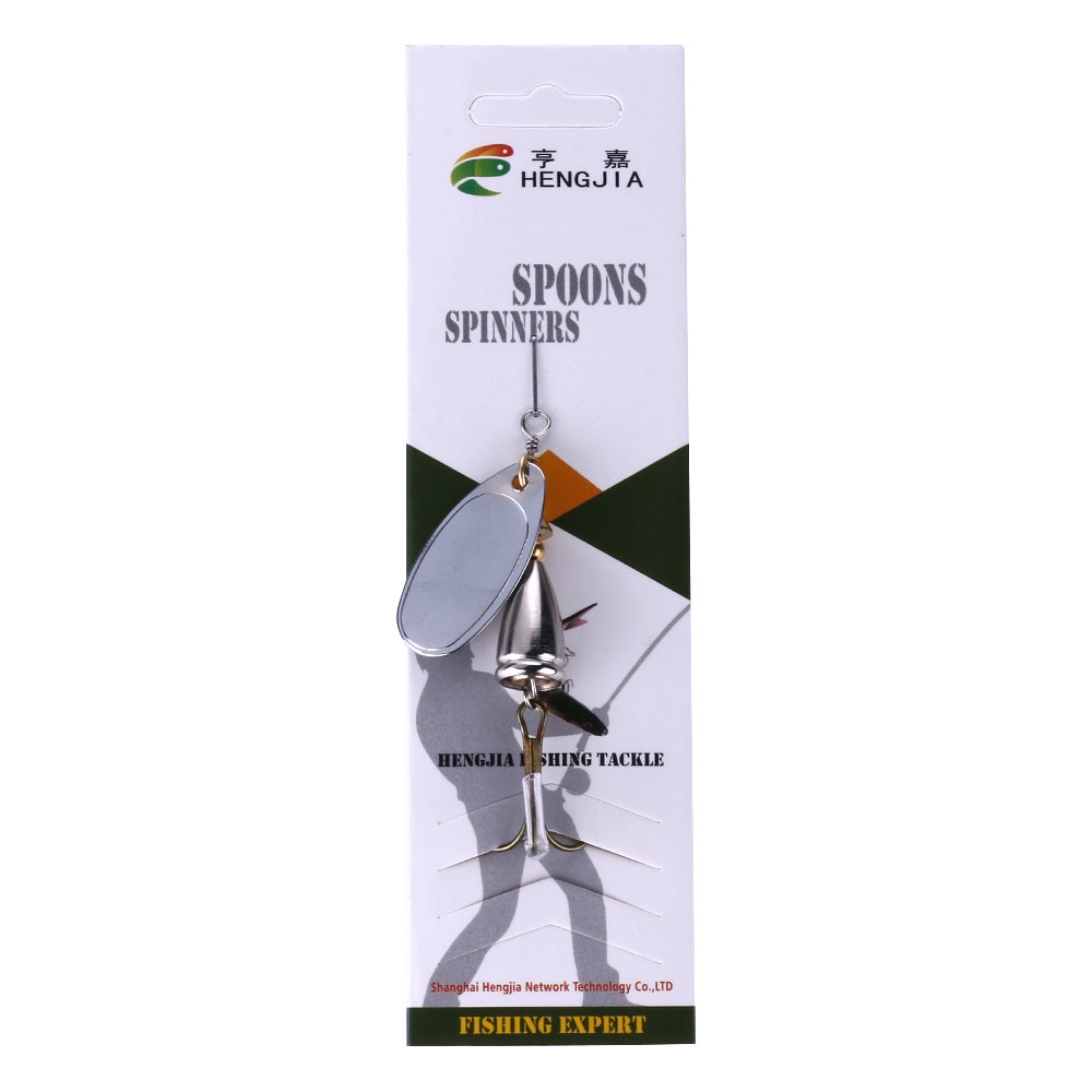 Hengjia 1pc Umpan Pancing Sendok Spinner Metal 6.5cm 8.5g