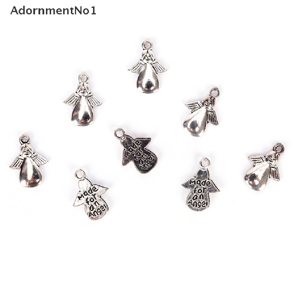 (AdornmentNo1) 50pcs / Lot Liontin Silver Tibet Bentuk Malaikat Untuk Kerajinan Perhiasan DIY