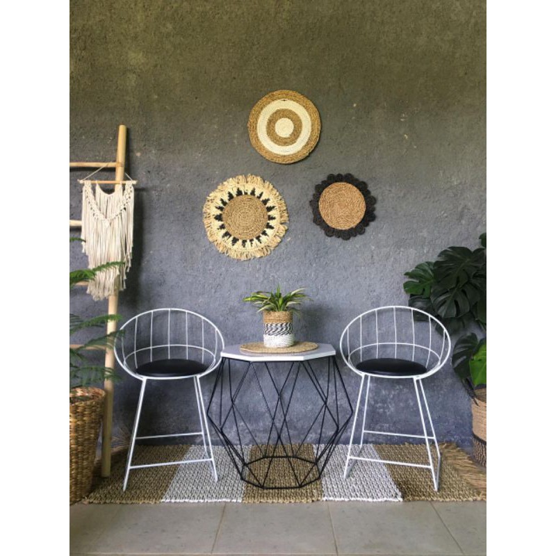 meja kursi teras ruang tamu besi kayi custom marmer marble promo murah hexagon cafe minimalis unik
