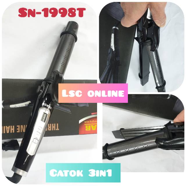 CATOK SONAR CATOKAN REBONDING LURUS,CURLY KERITING,ZIGZAG ATAU CATOK3IN1 TERMURAH SN-1998T