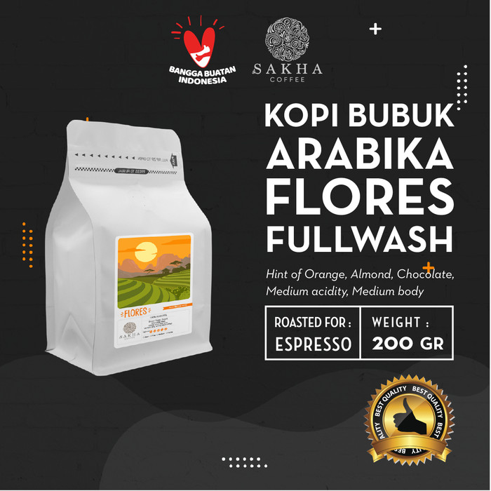 

Kopi Bubuk Arabika Flores Bajawa For Espresso 200 Gram - SAKHA COFFEE - KBAFLO200