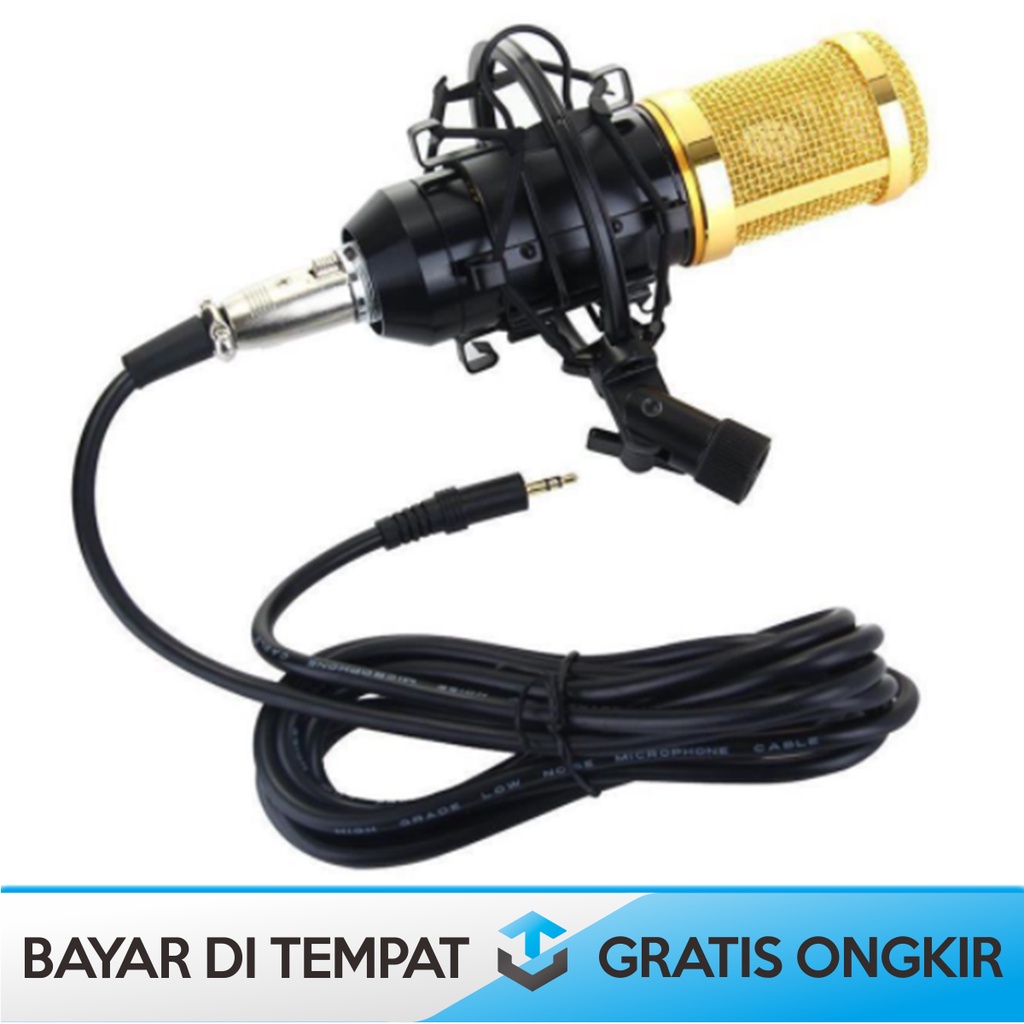 MIKROFON PODCAST KONDENSER ORI BY TAFFSTUDIO BM-800 WITH XLR TO 3.5mm