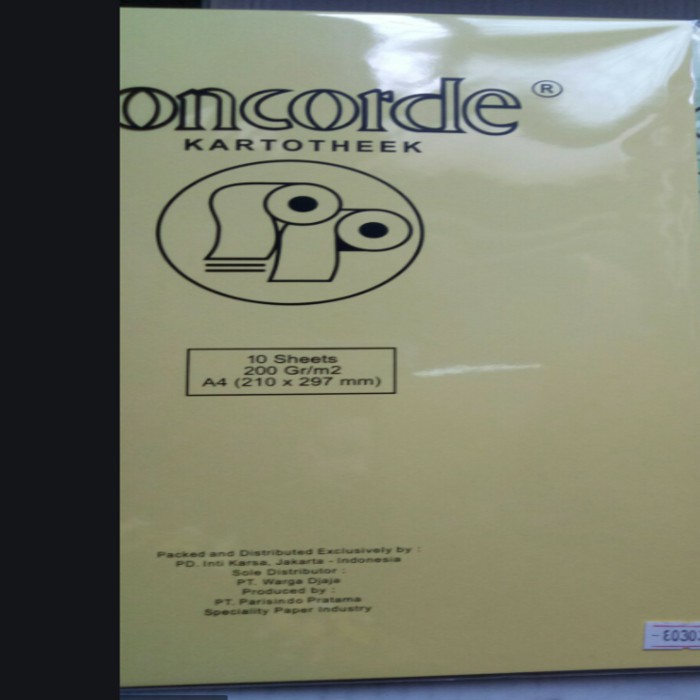 

KERTAS CONCORDE A4 200 GR 80303 YELLOW