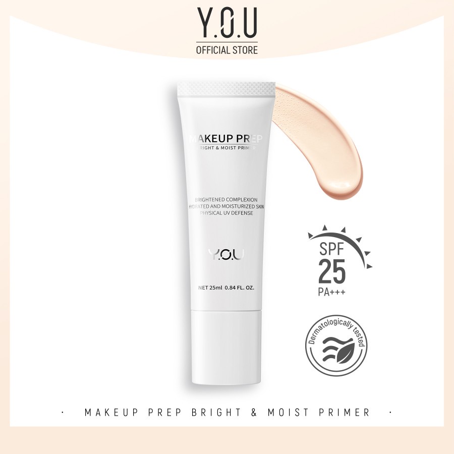 YOU MAKEUP PREP BRIGHT &amp; MOIST PRIMER SMOOTH &amp; PORELESS Y.O.U