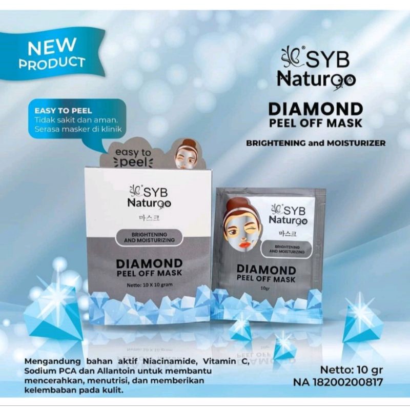 SYB NATURGO Peel Off Mask Sachet | Gold | Diamond | Goat Milk | Charcoal | Acne| Chocolate | Strawberry