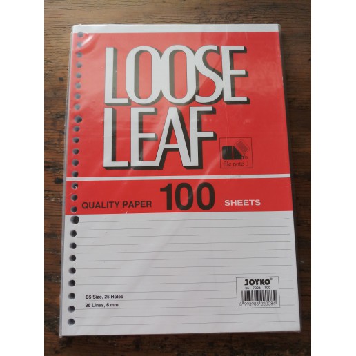 

Kertas Note - Isi Kertas Binder - Kertas File Isi Binder / Loose Leaf B5 Besar Isi 100 Produk