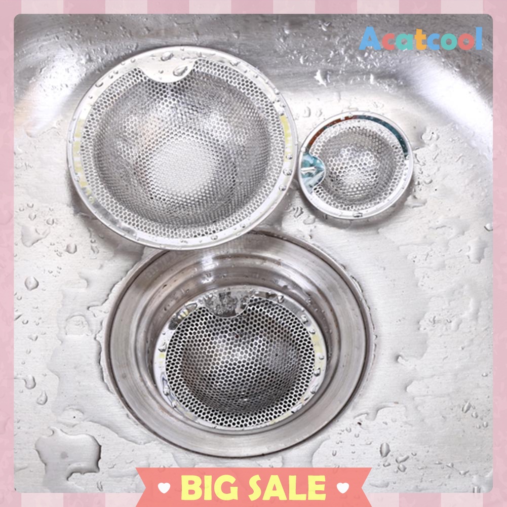 Stainless Steel Bathtub Hair Catcher Waste Stopper Filter Sink Strainer