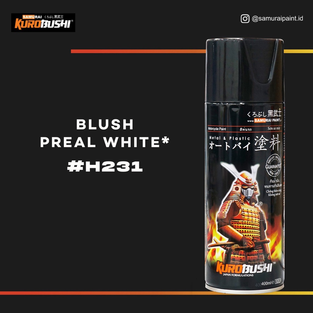 Samuraipaint, Blush Pearl White H231 Cat Aerosol Kualitas Kompresor