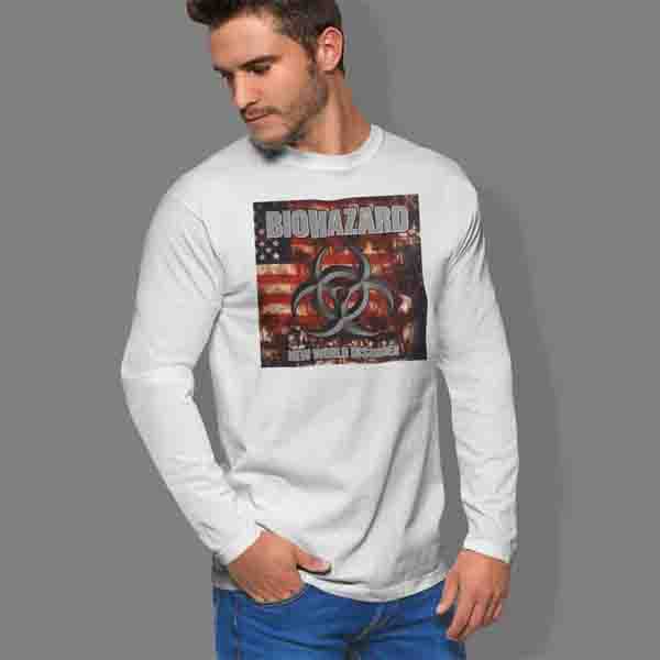 TSHIRT Biohazard  New World Disorder Kaos Tangan Panjang