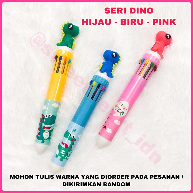 Pulpen tinta 10 warna / pen karatkter lucu bt2I tinta 10 warna