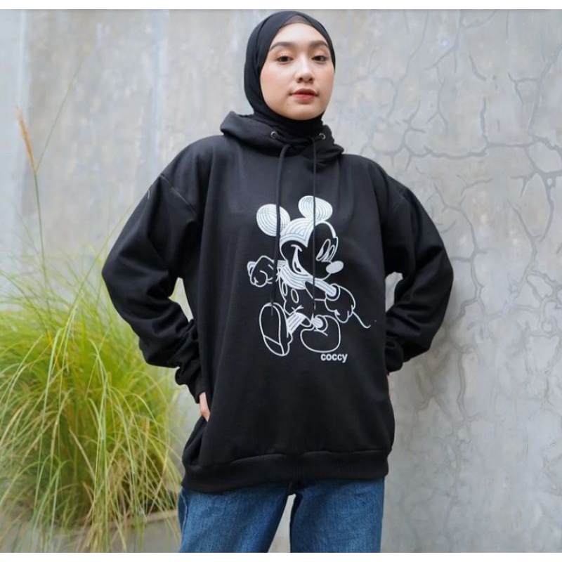 sweater Hoodie wanita pria Mickey SWEATER HOODIE MICKEY GOLD JUMBO