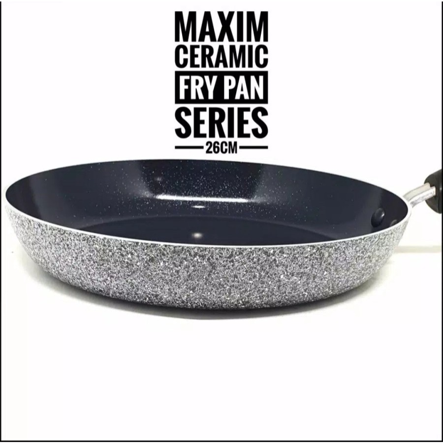 Maxim Neostone Frypan Marble Ceramic Penggorengan Anti Lengket 26 Cm