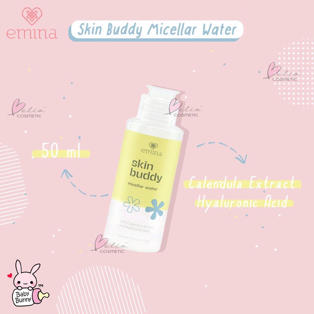 ❤ BELIA ❤ EMINA Skin Buddy Micellar Water 50mL | 100mL BPOM pembersih wajah micelar skincare