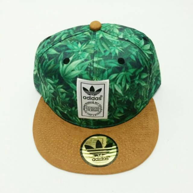 Topi Snapback Adidas Hijau Daun import murah