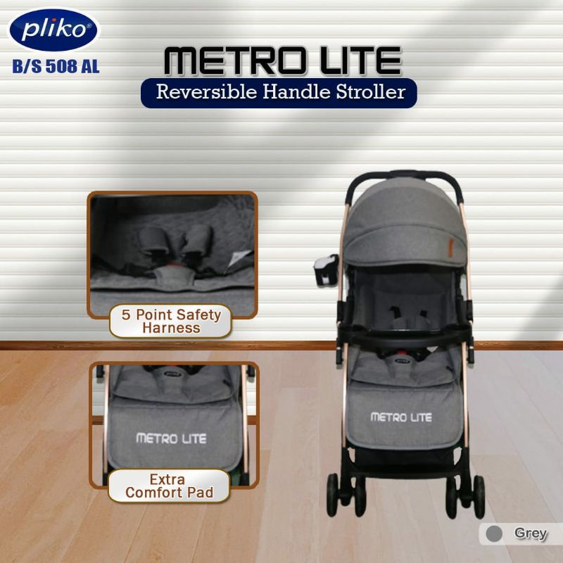 Makassar - Stroller Pliko BS 508 AL METROLITE / Kereta Dorong Bayi